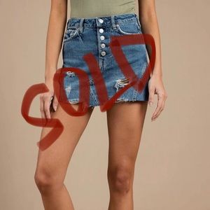 HP NWT FREE PEOPLE Denim Mini Skirt Size 27